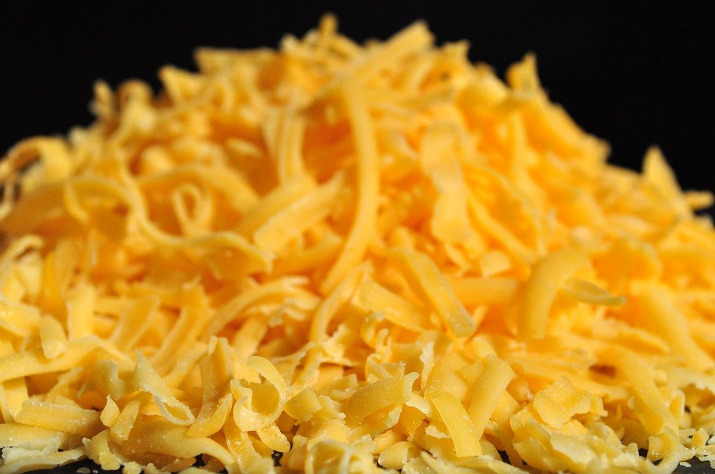Shredded cheddar cheese